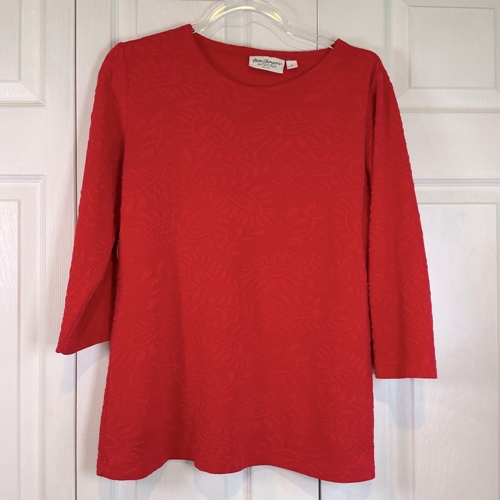 🩷 Norm Thompson Textured Long Sleeve Top / Shirt - Small